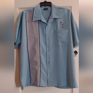 Men's Blue and Gray  Shirt